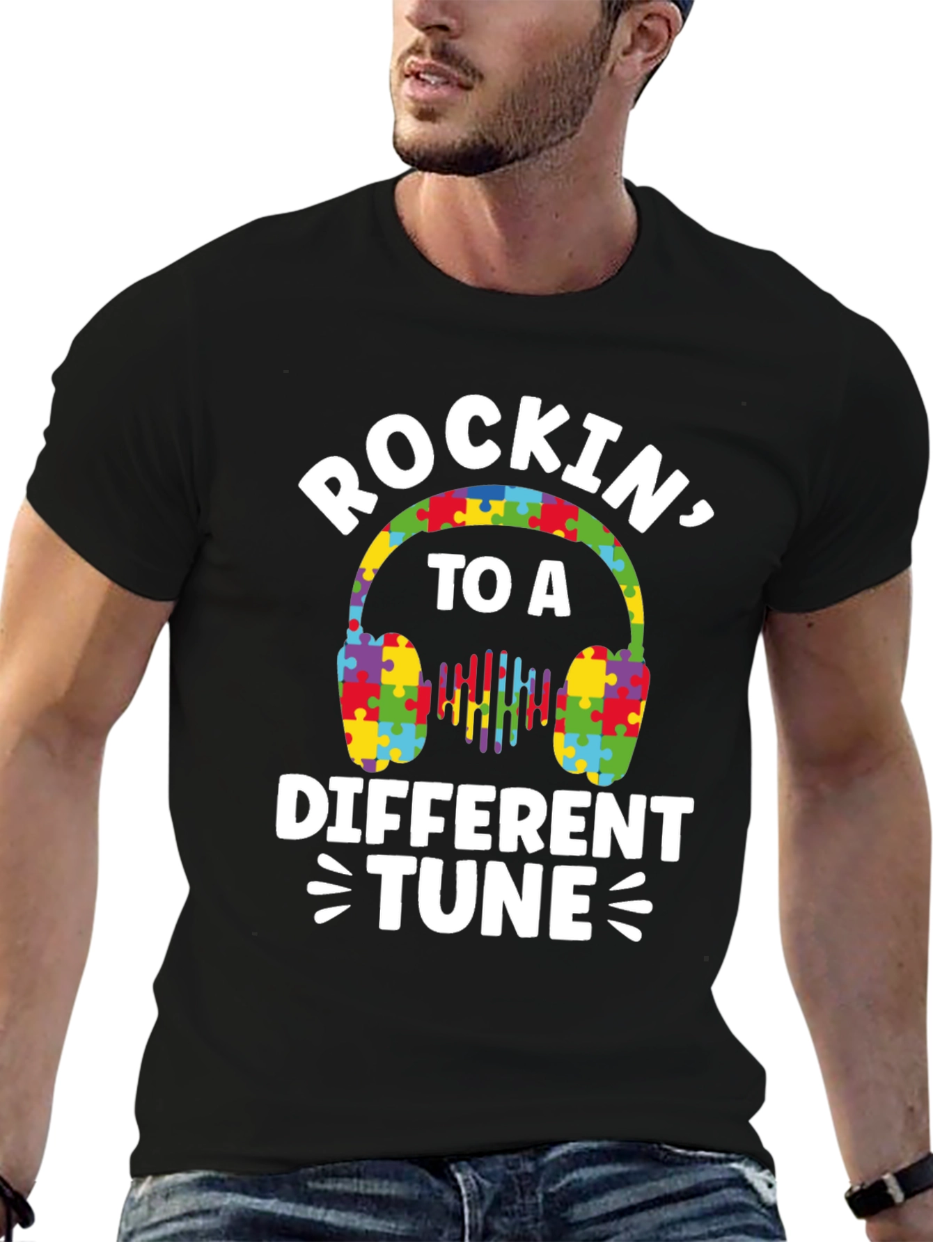 Rockin to a Different Tune Autism Awareness T-Shirt
