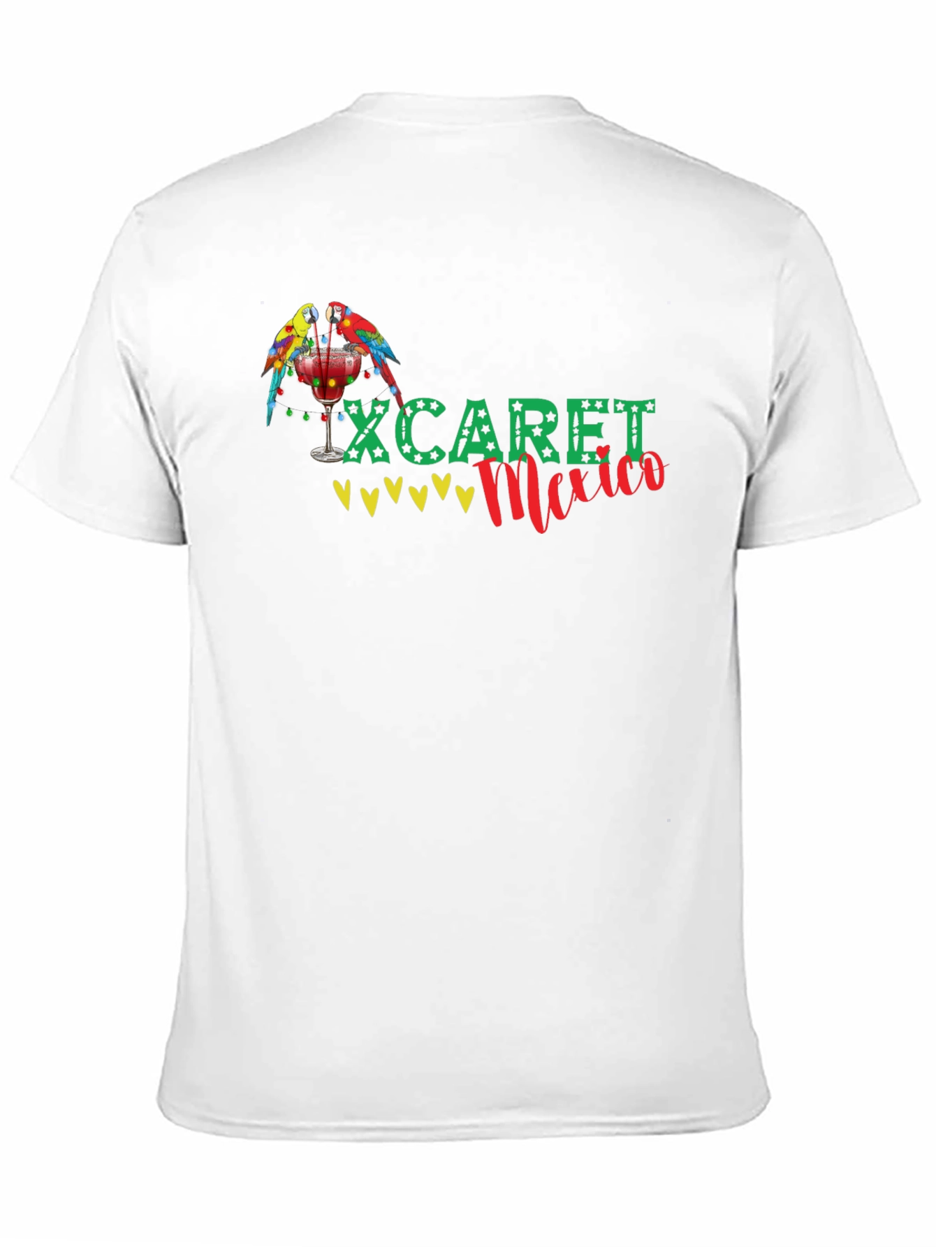 Xcaret Mexico Parrot Graphic Black T-Shirt