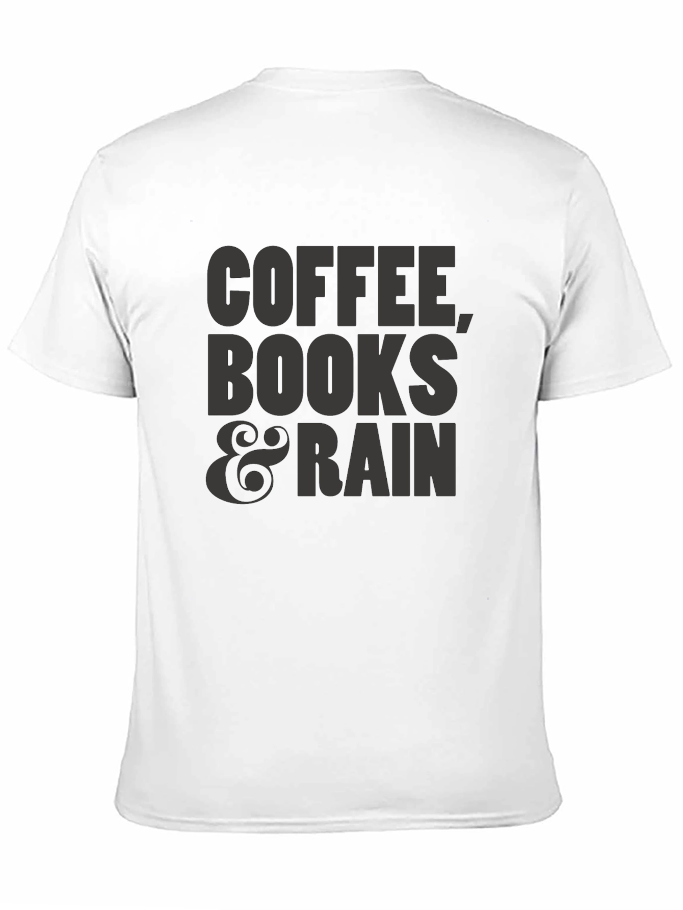 Coffee Books & Rain Graphic T-Shirt