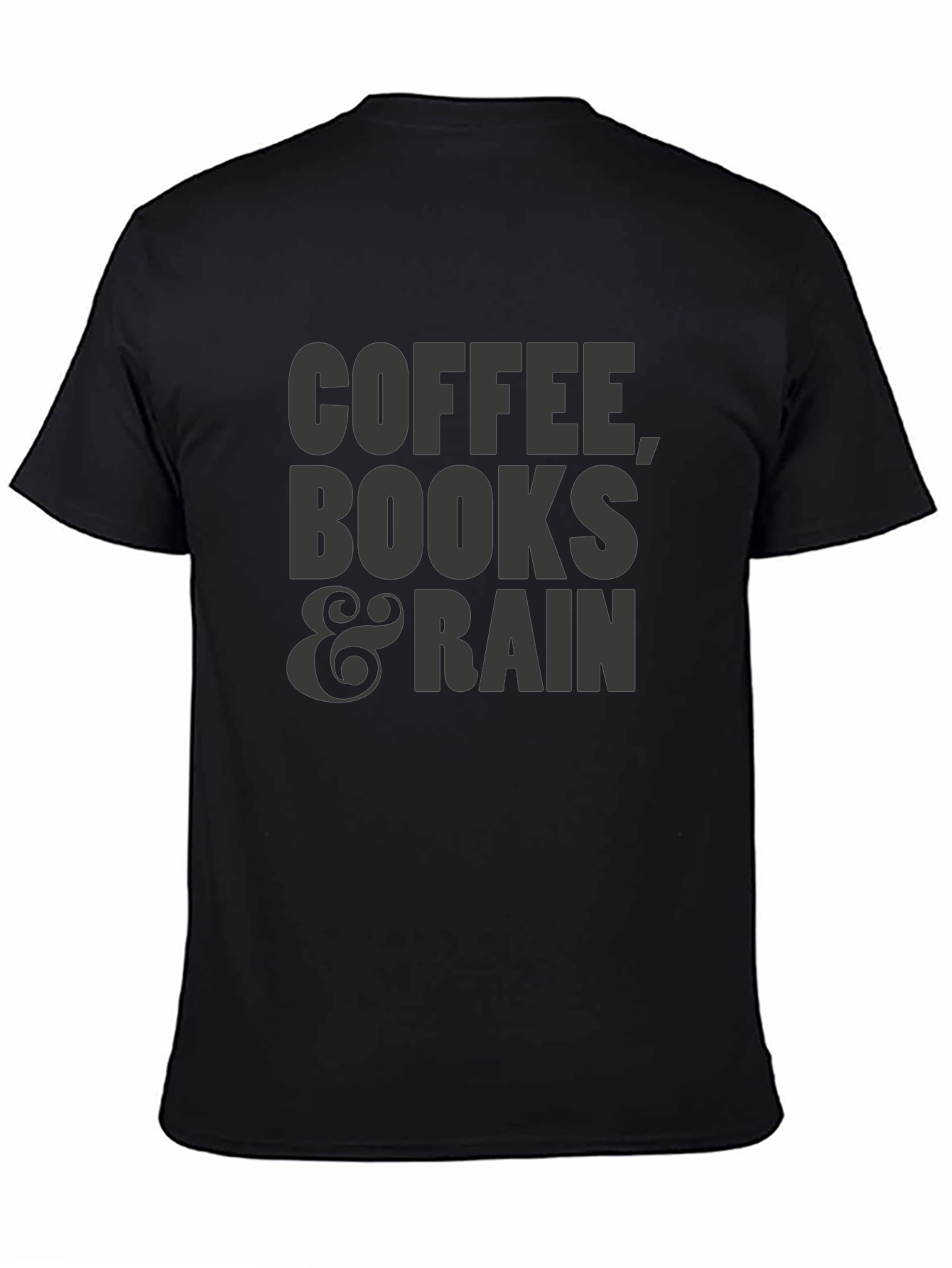 Coffee Books & Rain Graphic T-Shirt