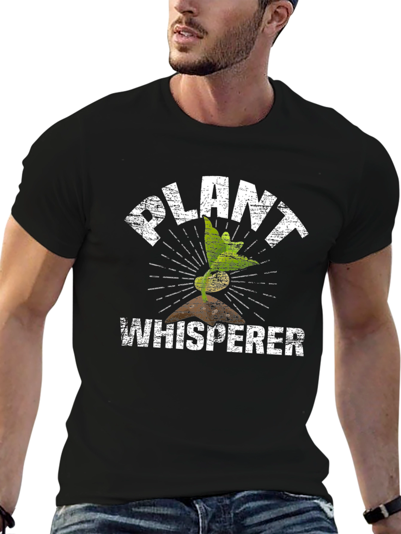 Plant Whisperer Graphic Tee - Black Cotton