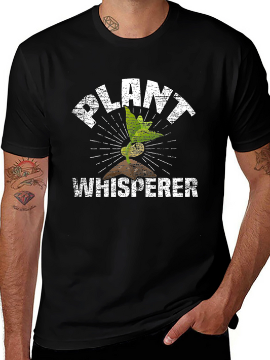 Plant Whisperer Graphic Tee - Black Cotton