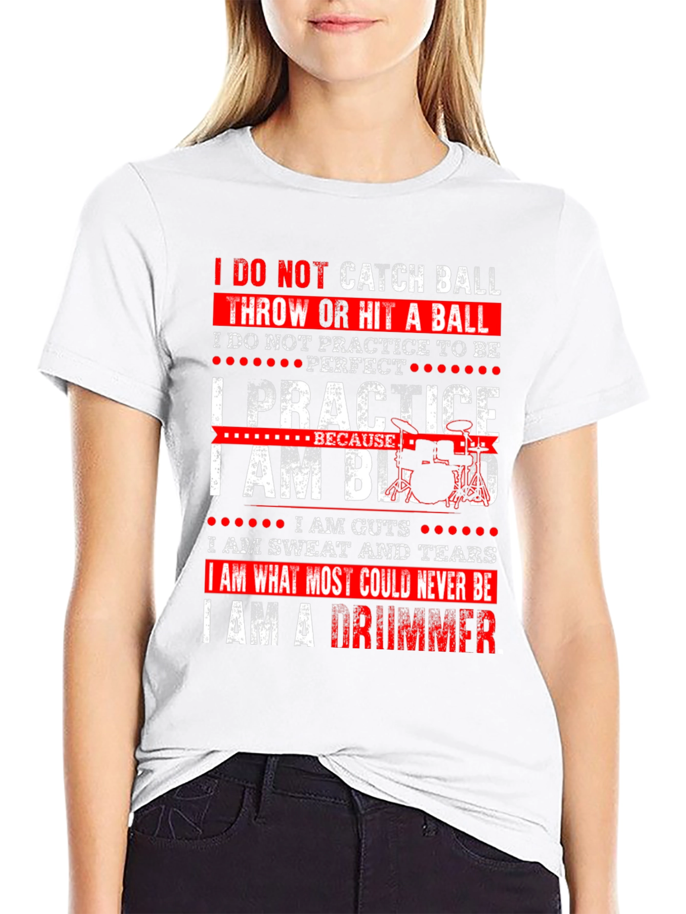 Drummer T-Shirt - I Practice Because I Am Blood