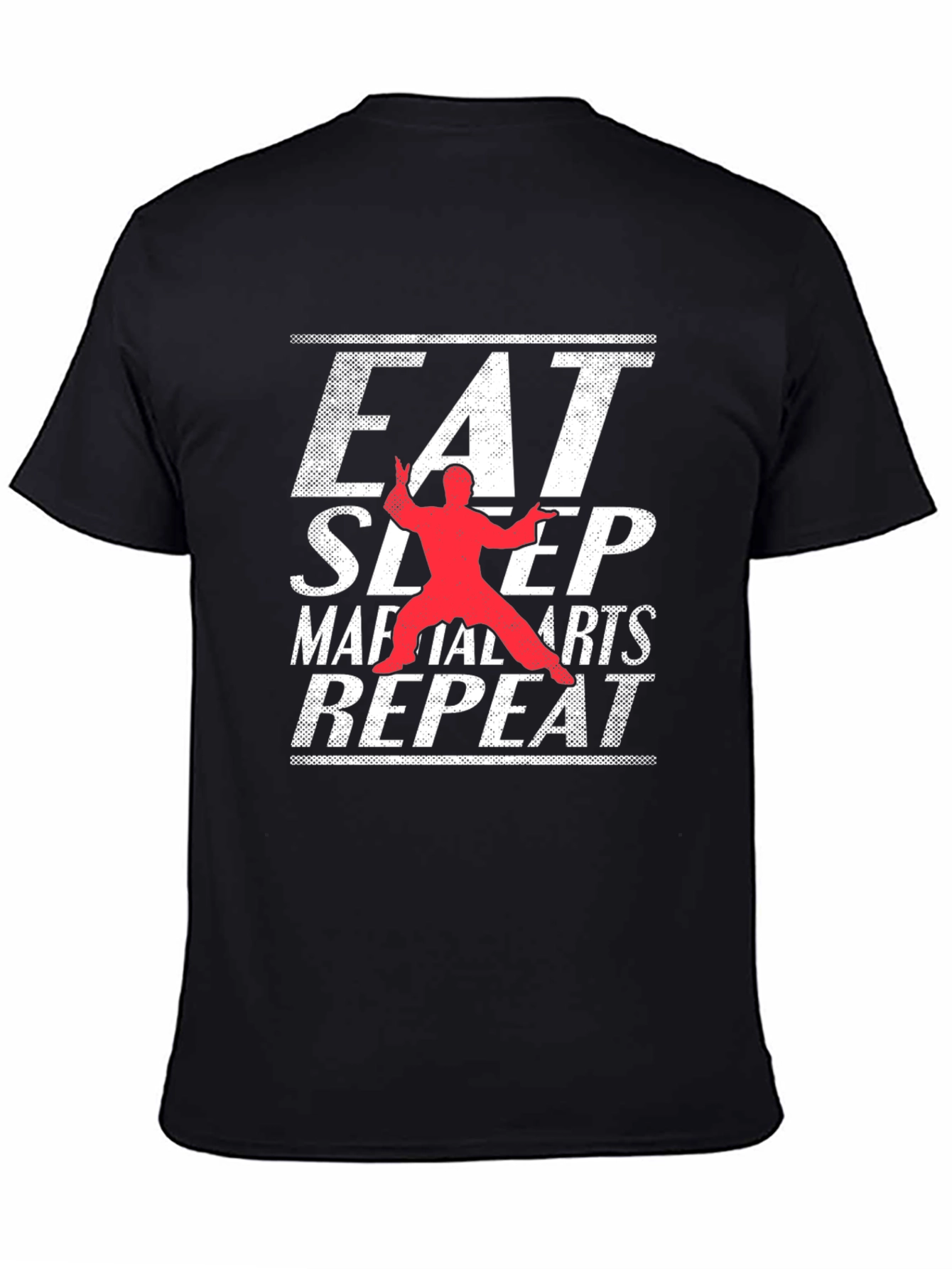 Eat Sleep Martial Arts Repeat Black T-Shirt
