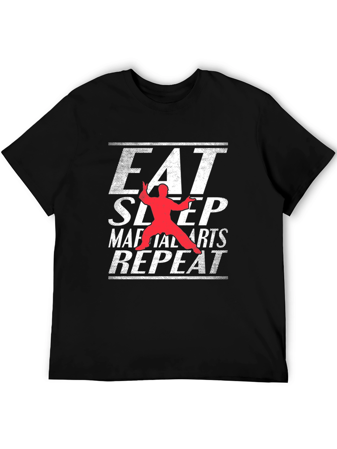 Eat Sleep Martial Arts Repeat Black T-Shirt