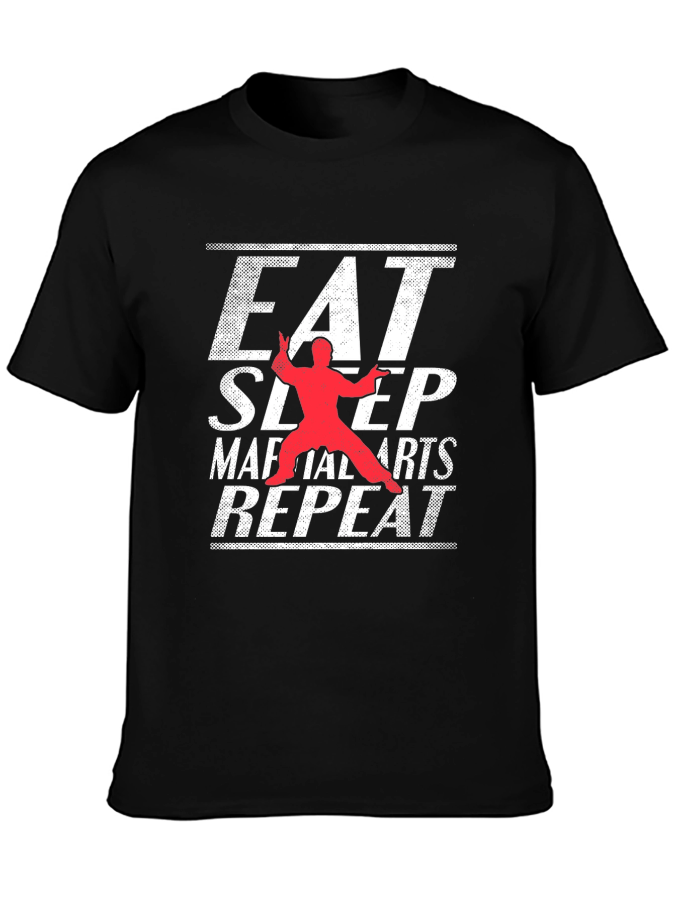 Eat Sleep Martial Arts Repeat Black T-Shirt