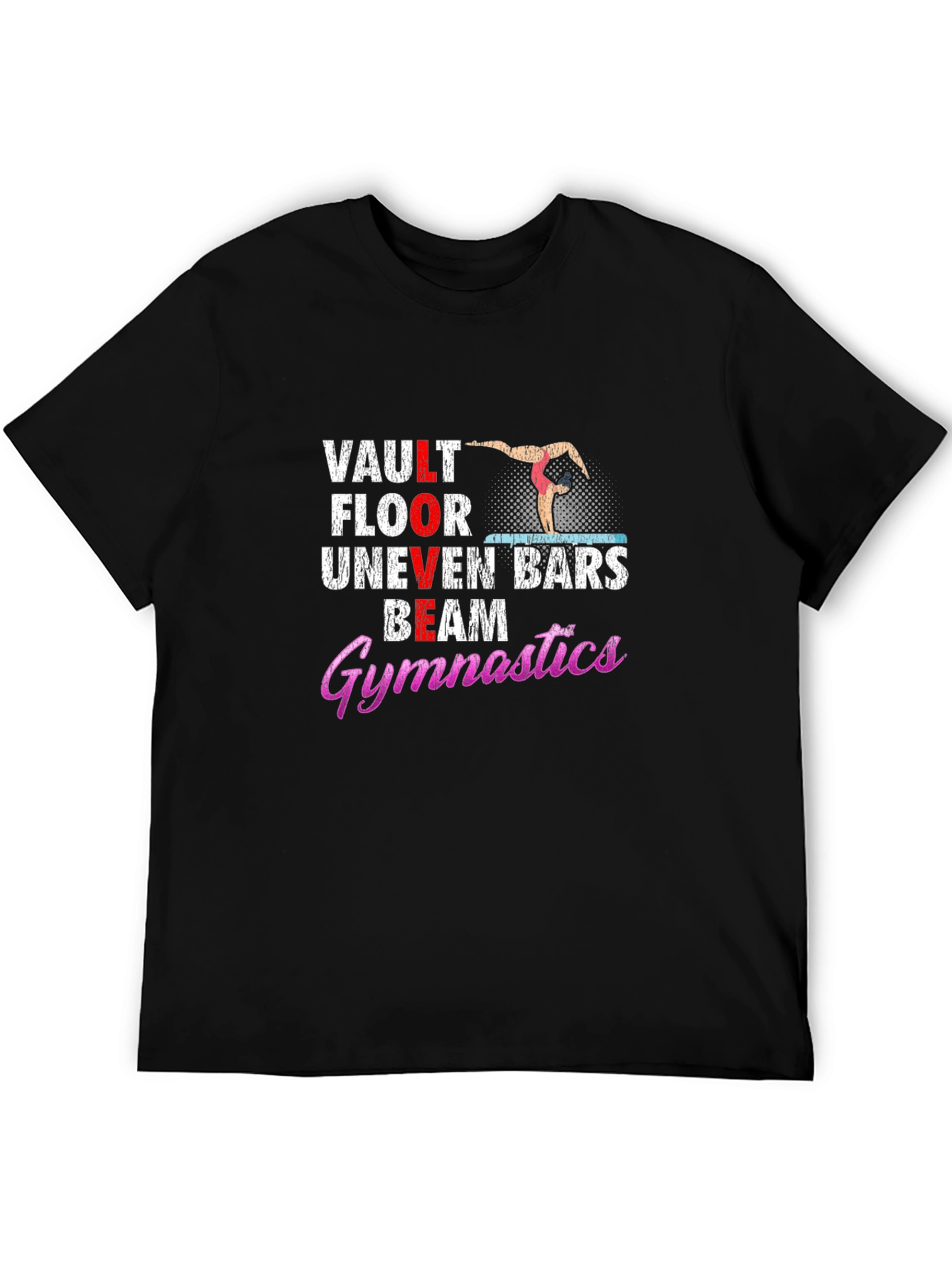 Gymnastics T-Shirt Vault Floor Beam Uneven Bars
