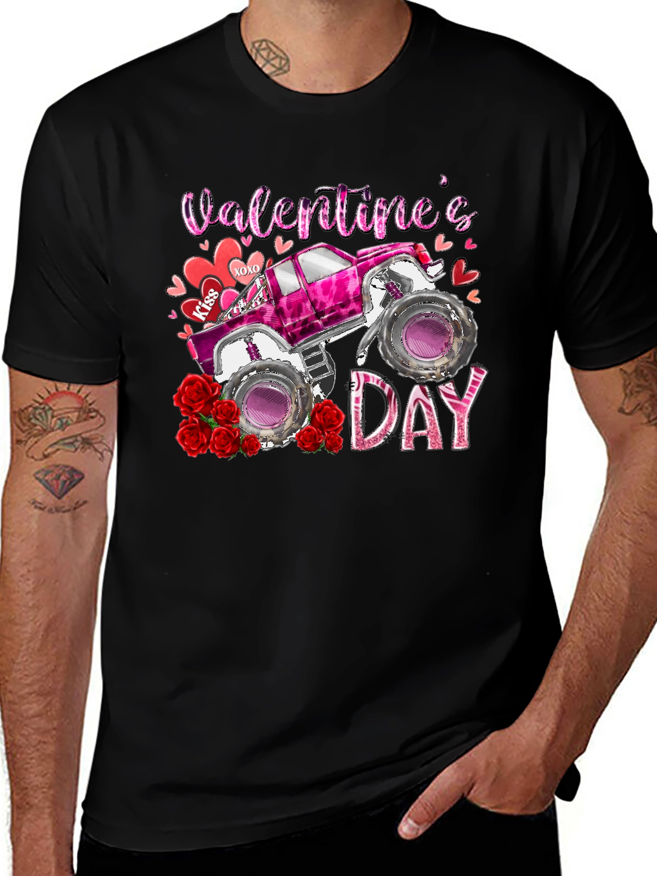 Valentines Day Monster Truck T-Shirt