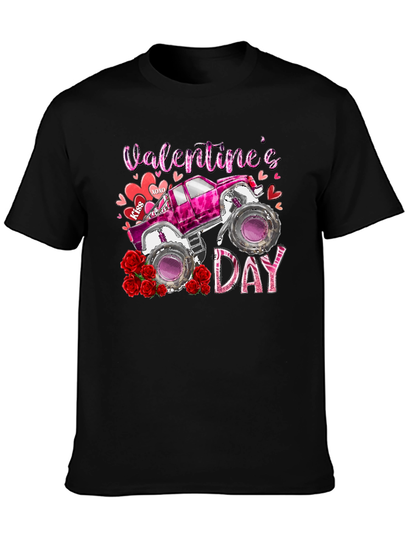 Valentines Day Monster Truck T-Shirt
