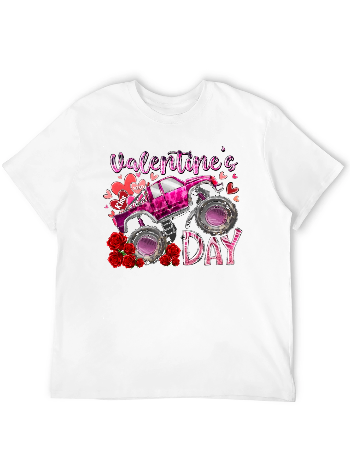 Valentines Day Monster Truck T-Shirt