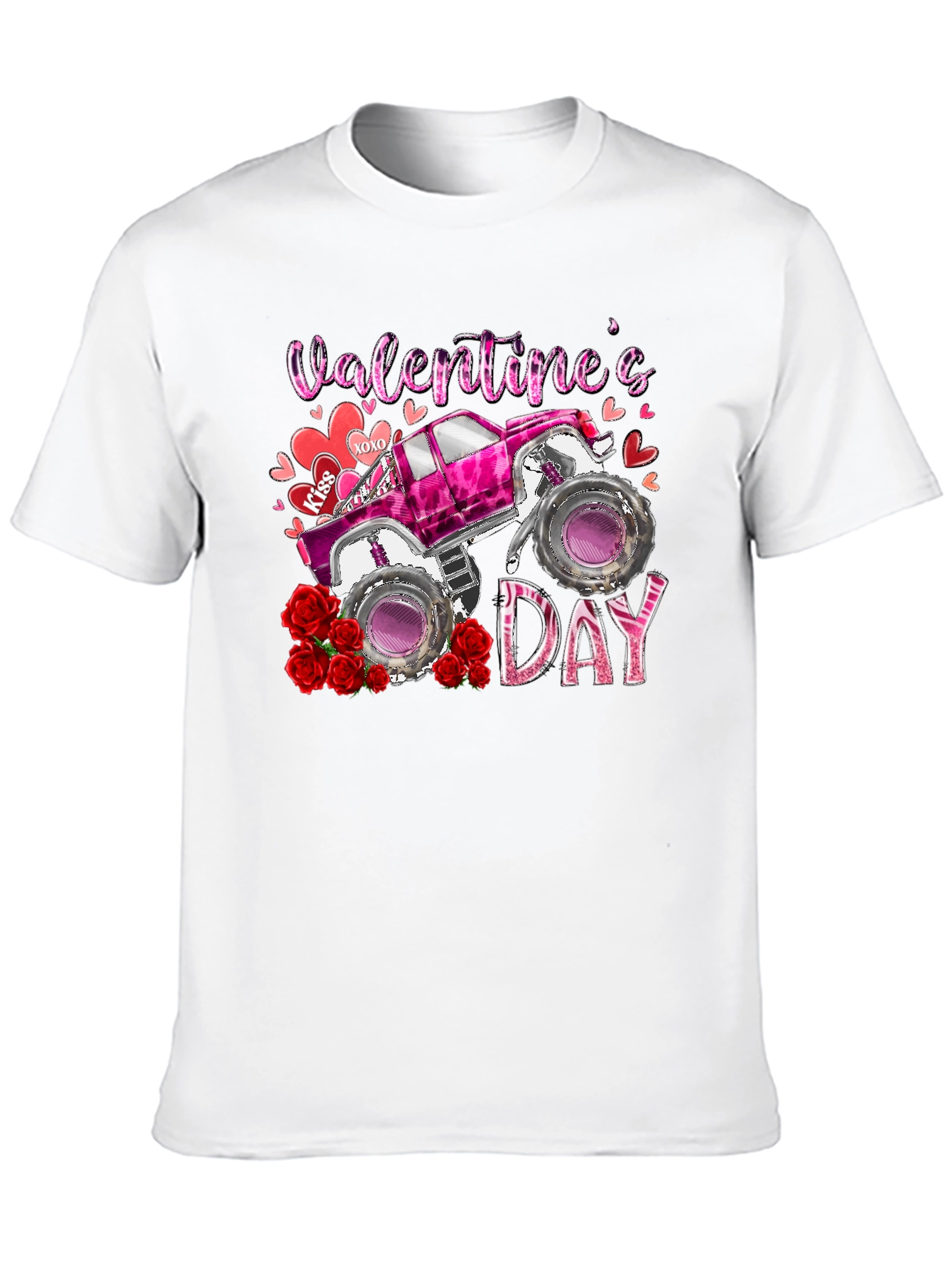 Valentines Day Monster Truck T-Shirt