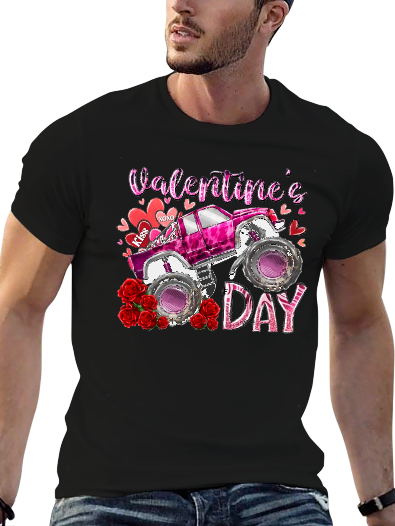 Valentines Day Monster Truck T-Shirt