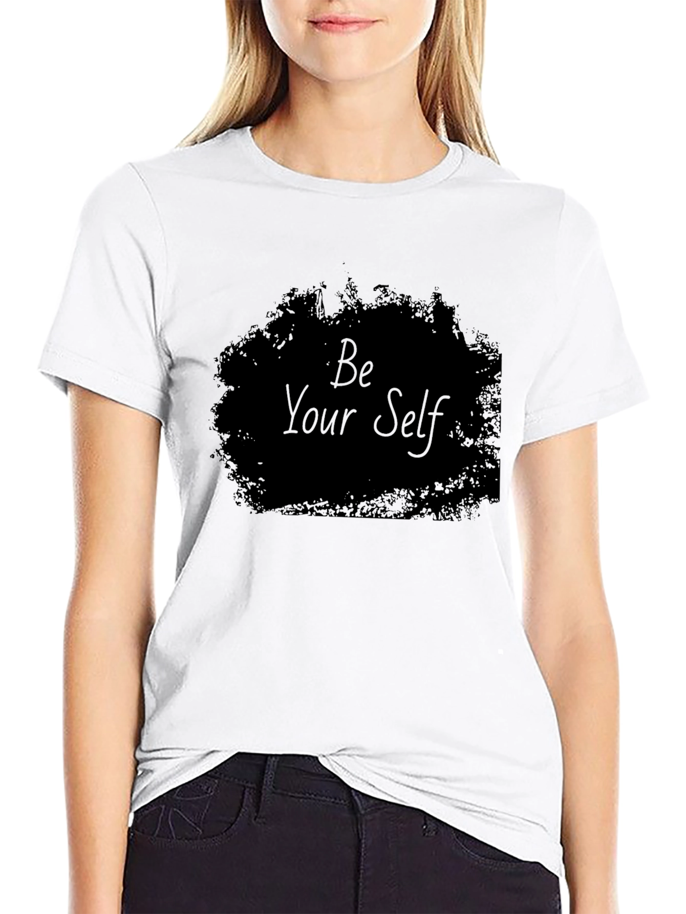 Be Your Self T-Shirt | Black Crew Neck Tee