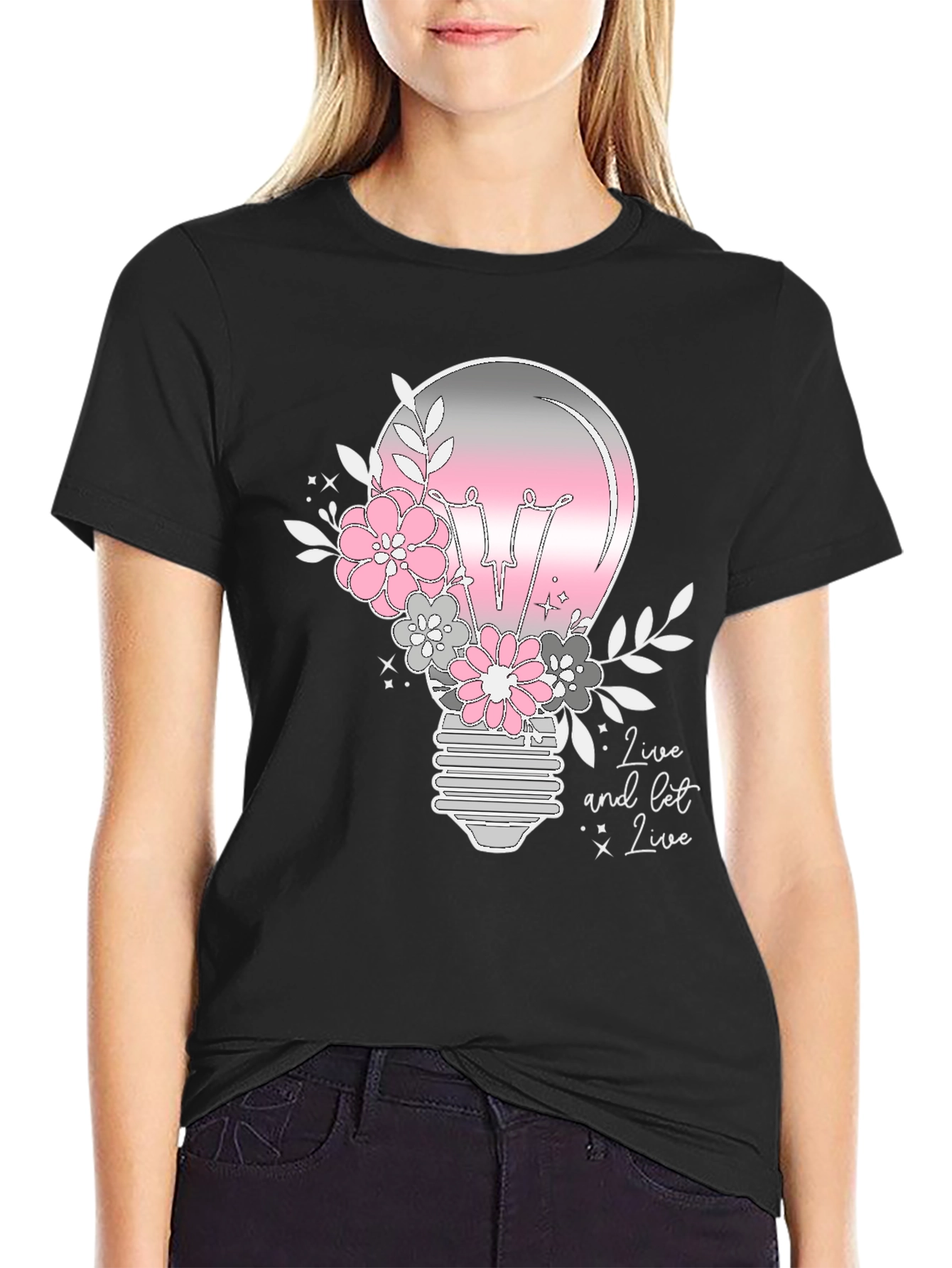 Floral Light Bulb Graphic Tee