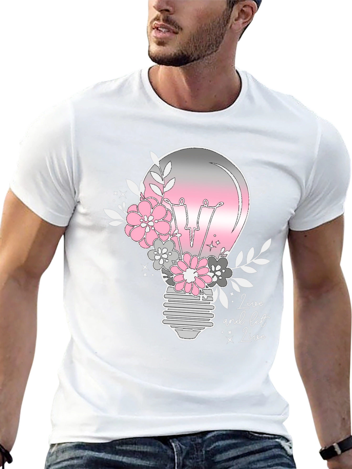 Floral Light Bulb Graphic Tee