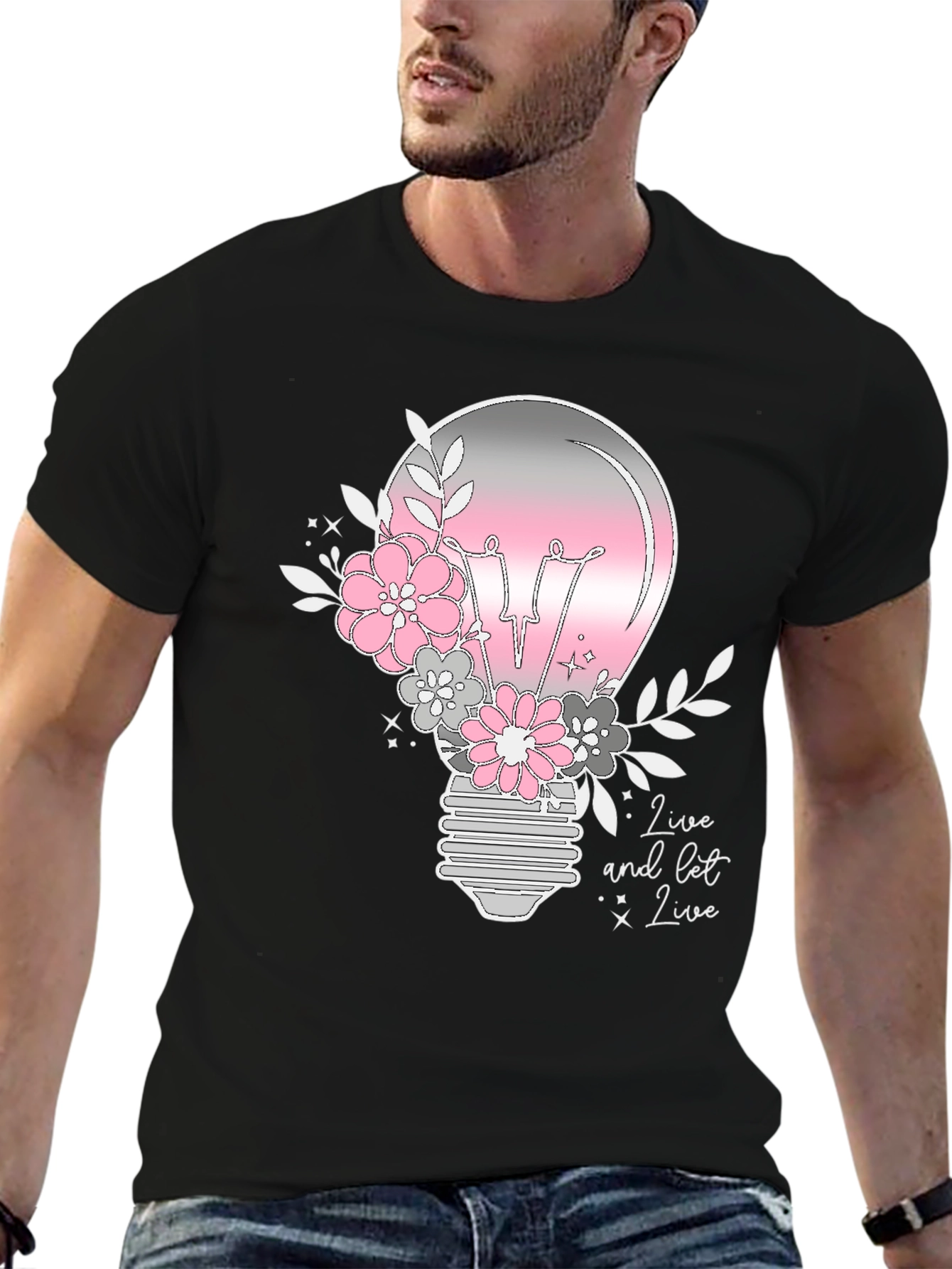 Floral Light Bulb Graphic Tee