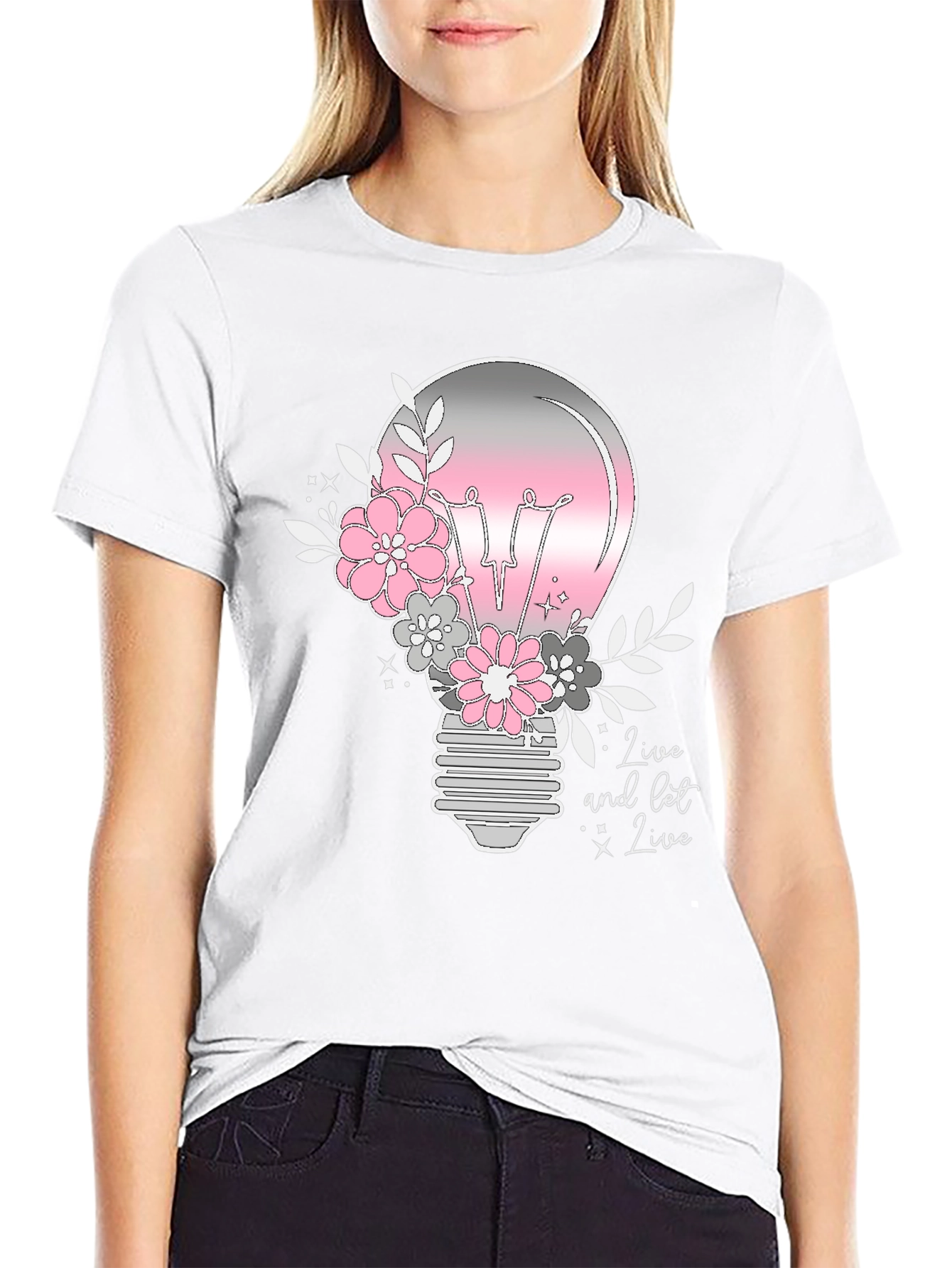 Floral Light Bulb Graphic Tee