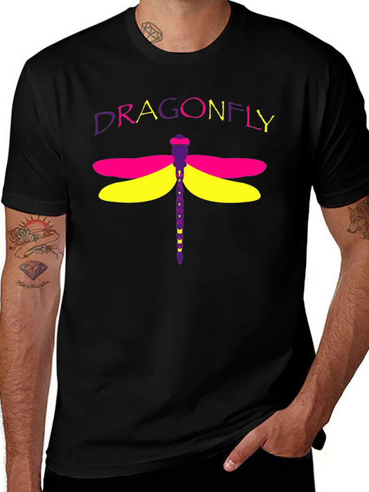 Dragonfly Graphic Tee - Stylish Cotton Blend T-Shirt