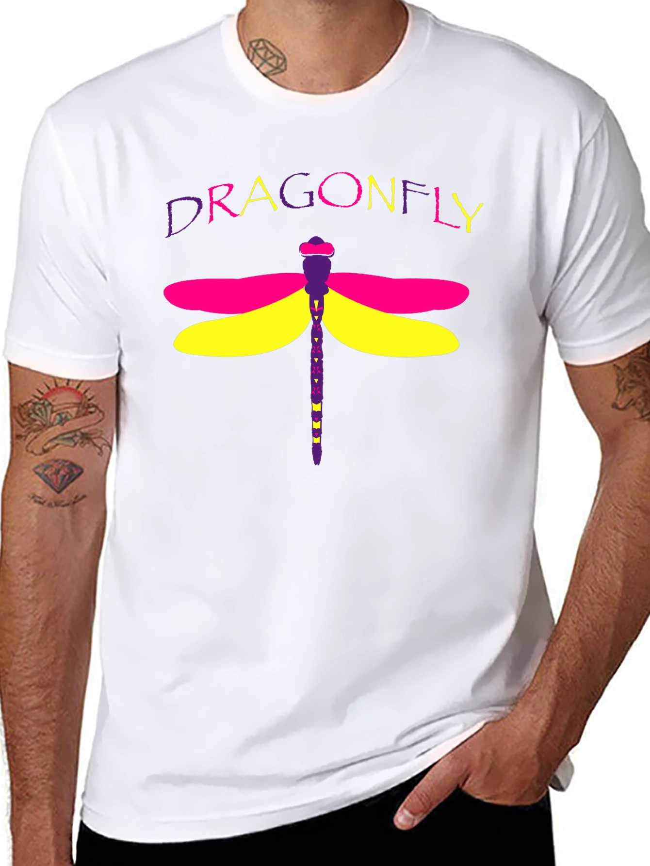 Dragonfly Graphic Tee - Stylish Cotton Blend T-Shirt