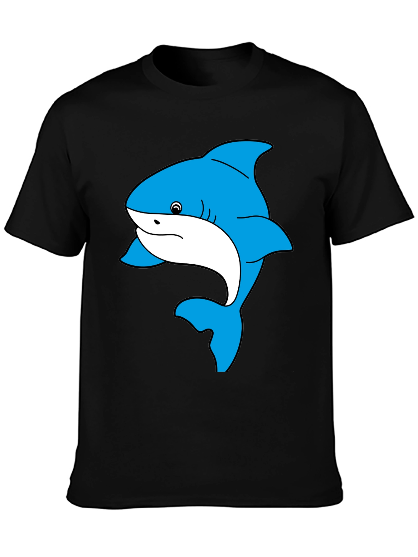 Shark Graphic Tee - Black Cotton Comfort