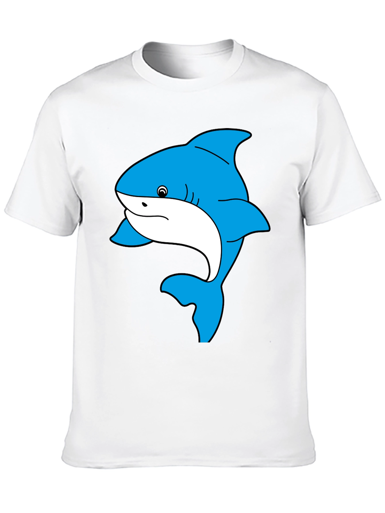 Shark Graphic Tee - Black Cotton Comfort