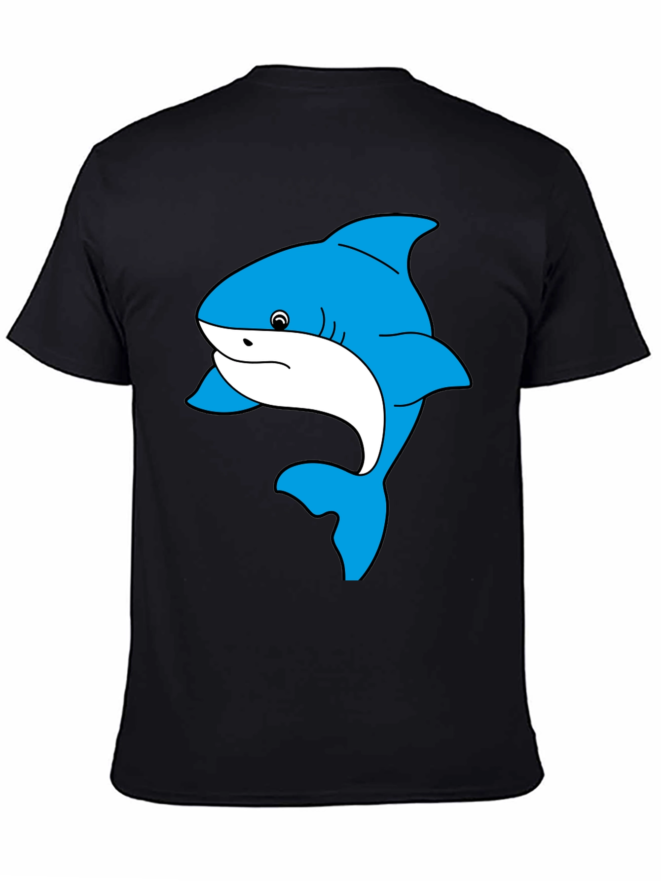 Shark Graphic Tee - Black Cotton Comfort