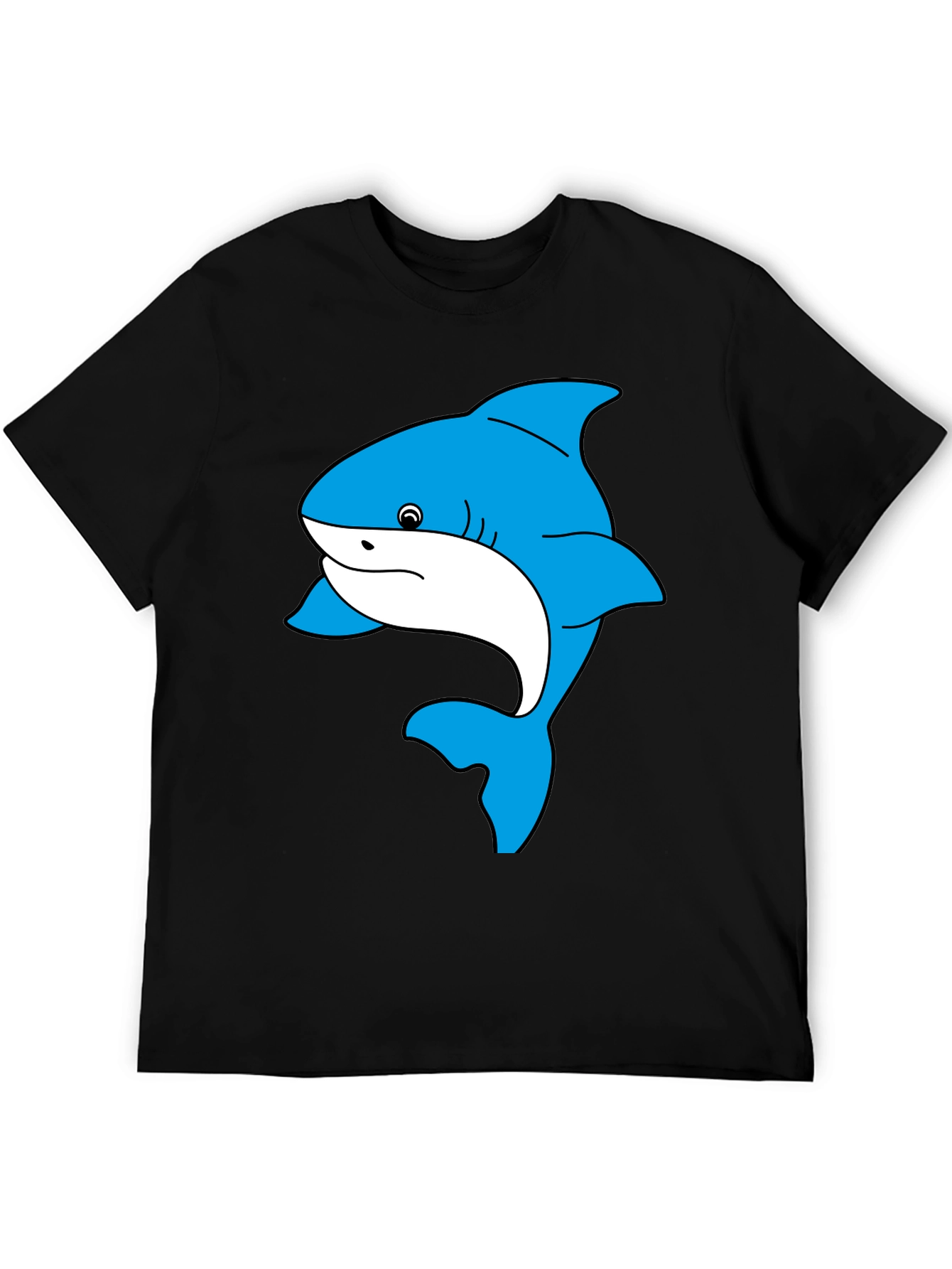 Shark Graphic Tee - Black Cotton Comfort