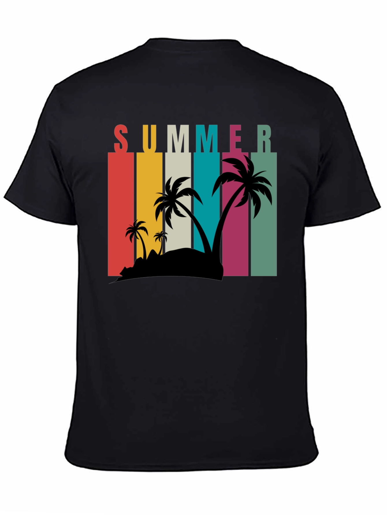 Summer Palm T-Shirt - Retro Beach Design