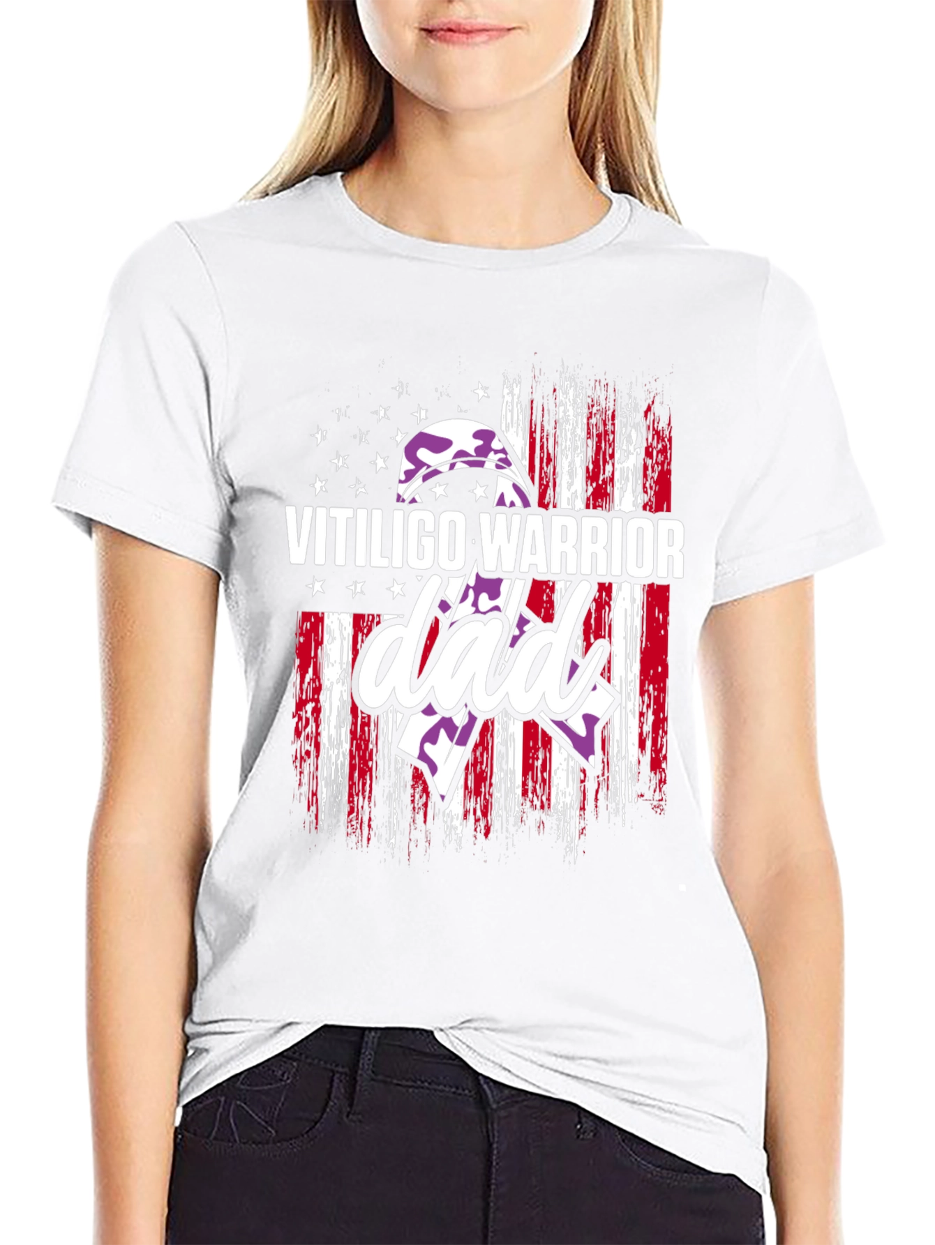 Vitiligo Warrior Dad T-Shirt