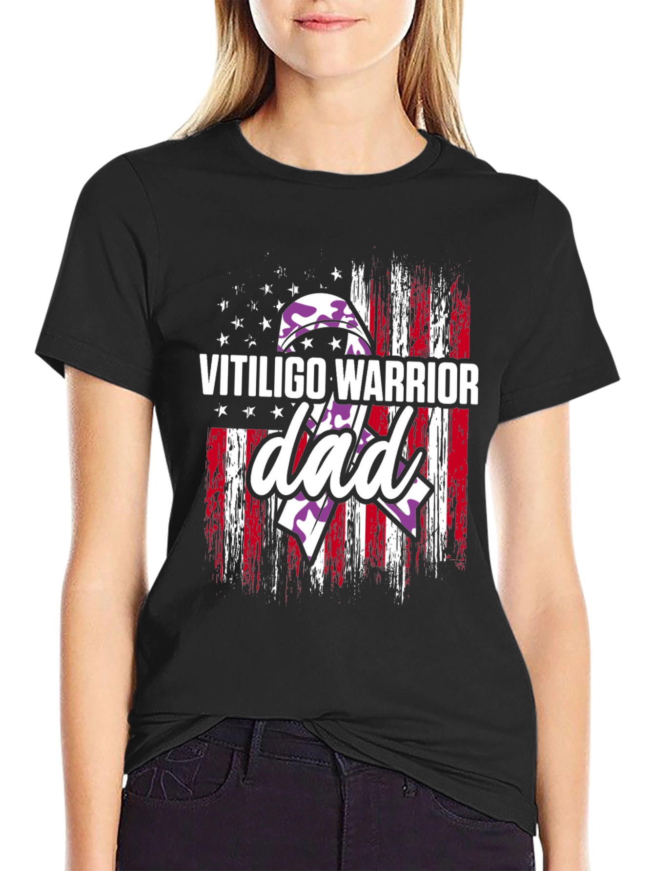 Vitiligo Warrior Dad T-Shirt