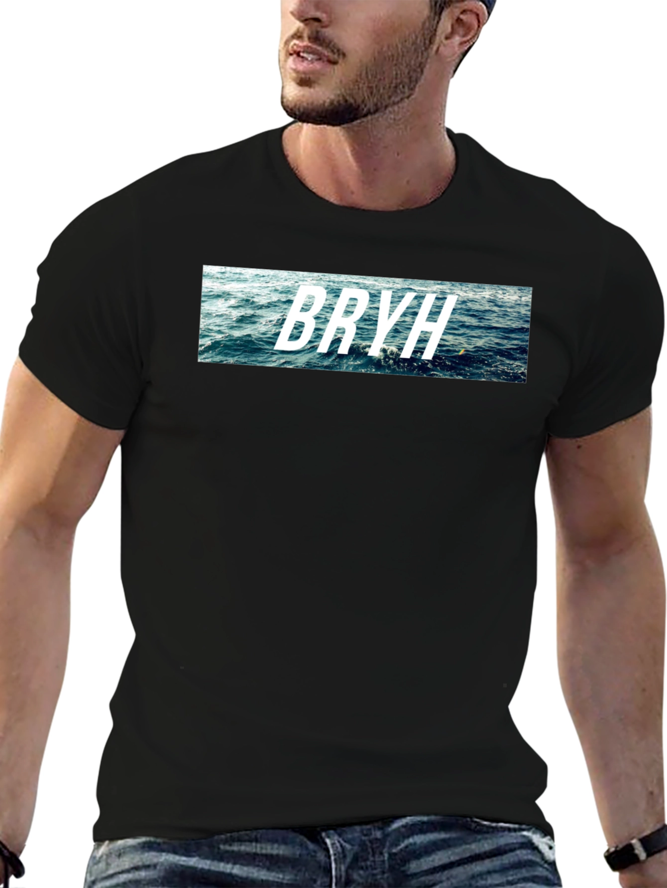 BRYH Ocean Graphic Black T-Shirt