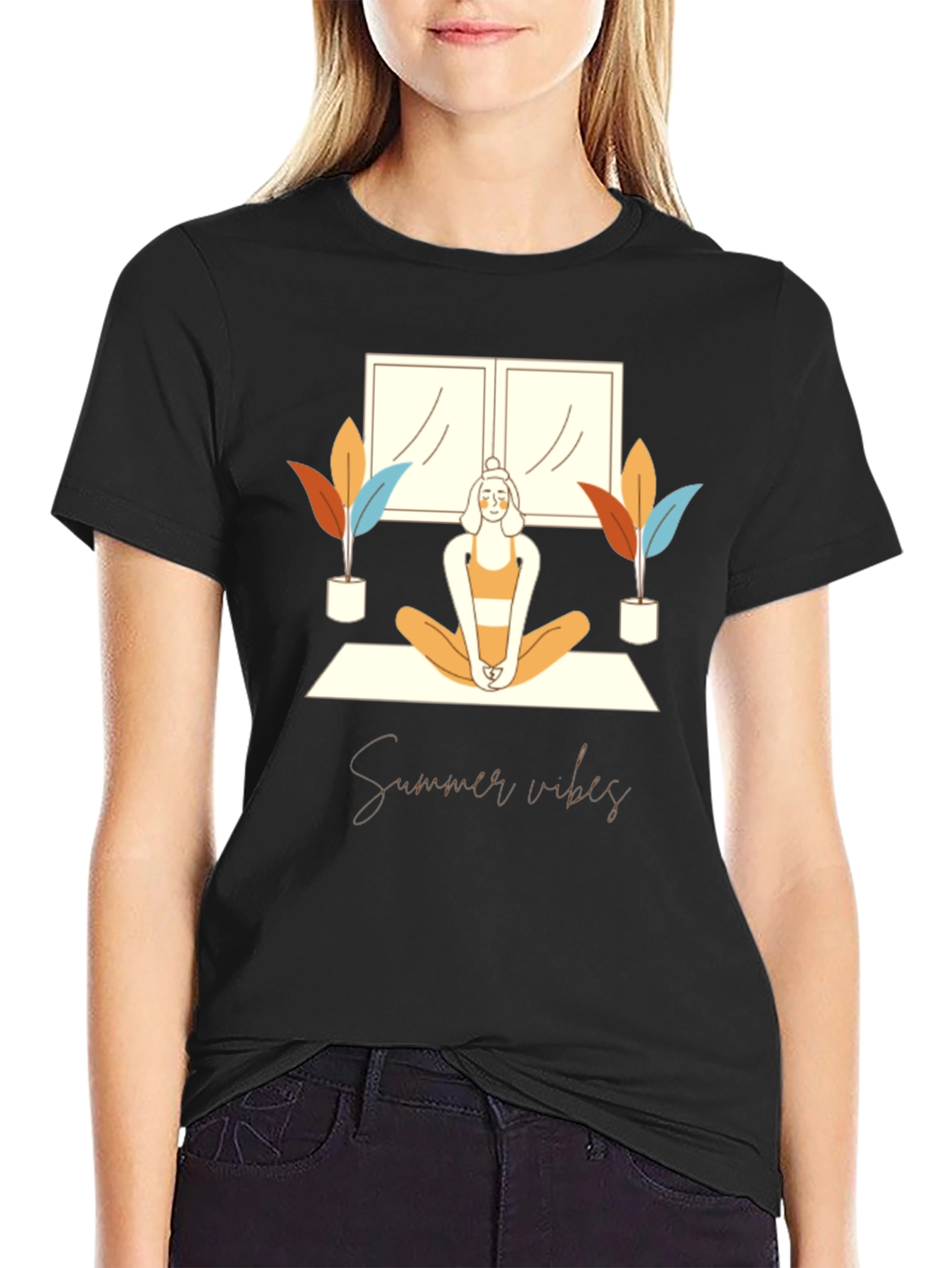 Summer Vibes Yoga Graphic Tee