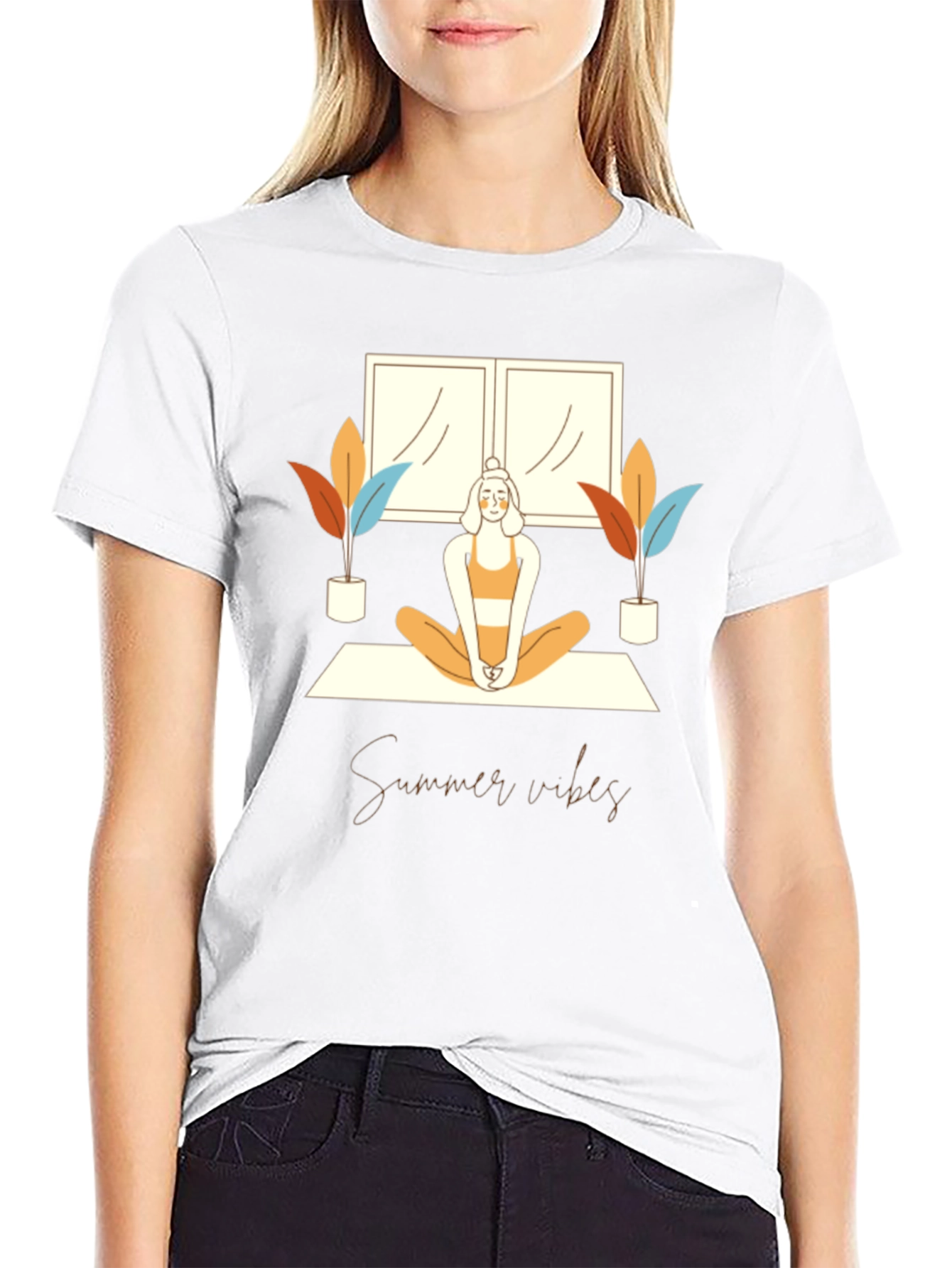 Summer Vibes Yoga Graphic Tee