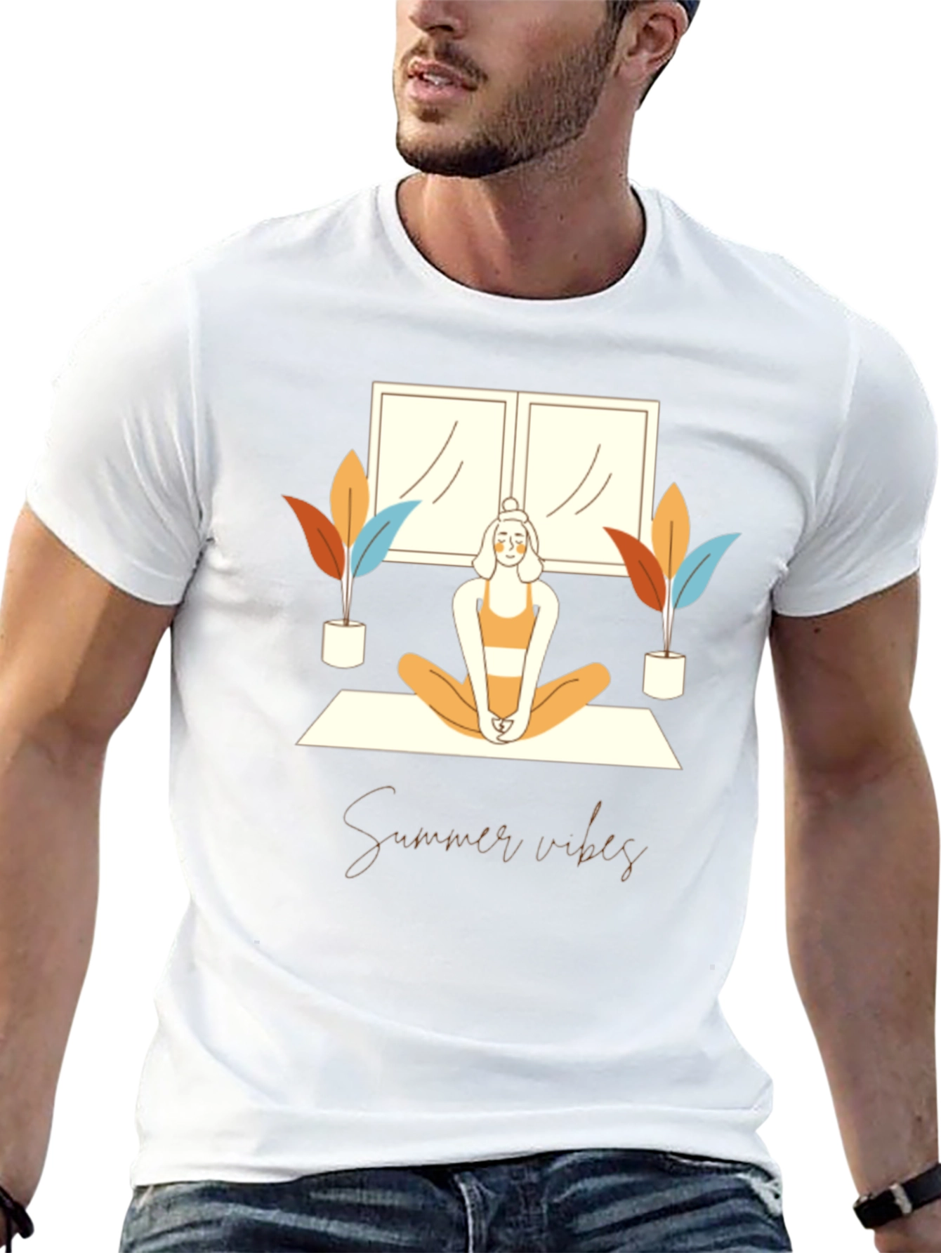 Summer Vibes Yoga Graphic Tee