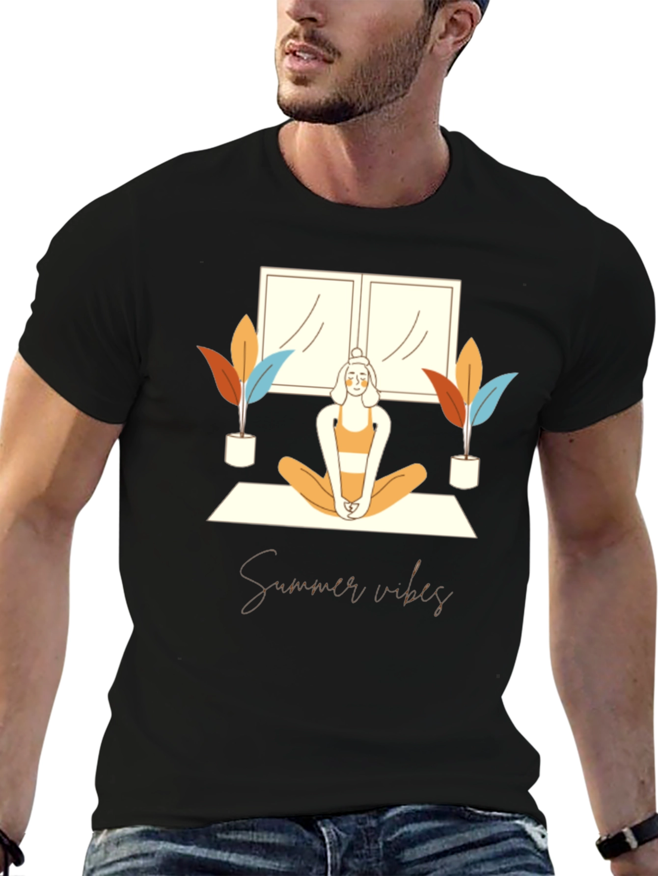 Summer Vibes Yoga Graphic Tee