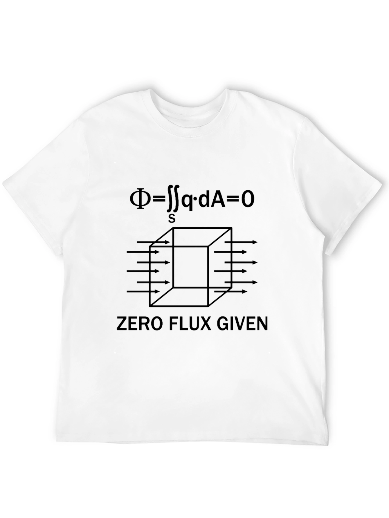 Zero Flux Given Black T-Shirt - Science Equation Tee