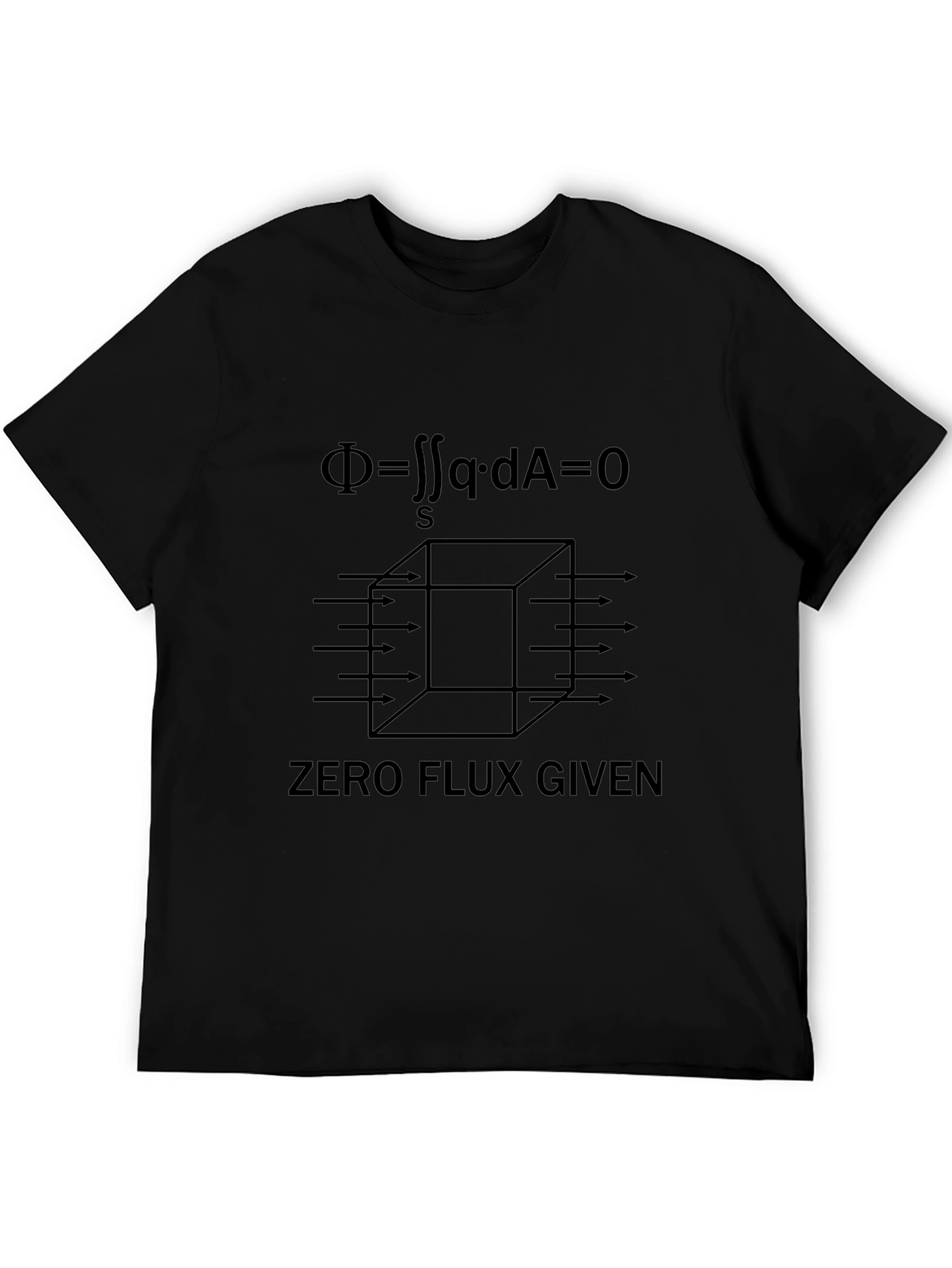 Zero Flux Given Black T-Shirt - Science Equation Tee