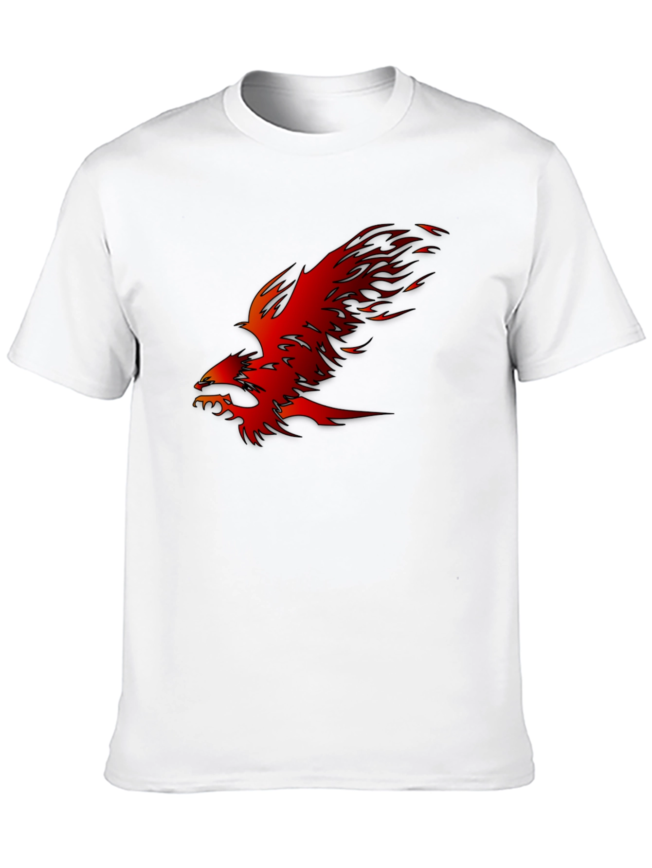 Fiery Phoenix Graphic Black T-Shirt