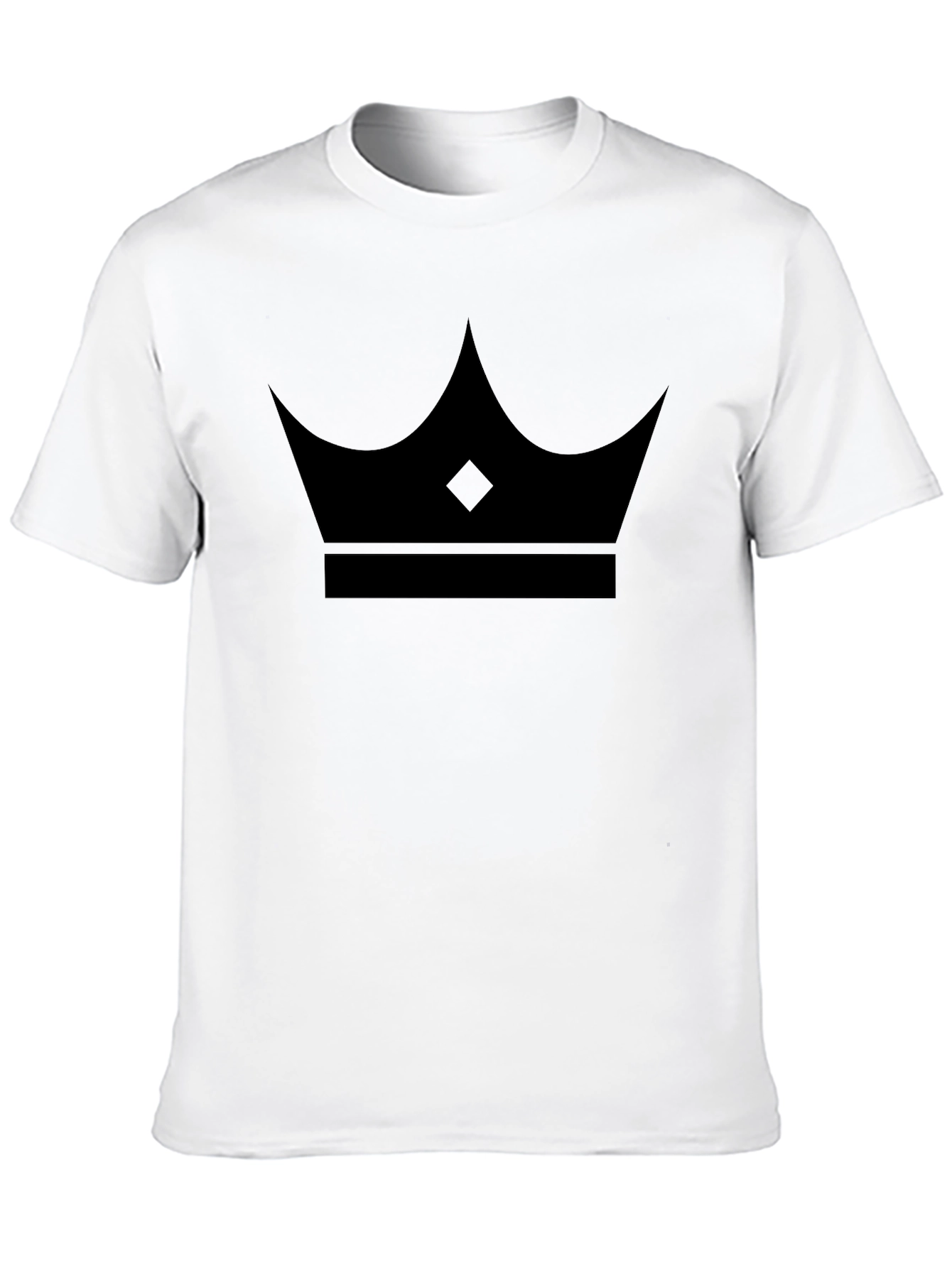 King Crown Graphic Tee - Black Cotton Casual T-Shirt