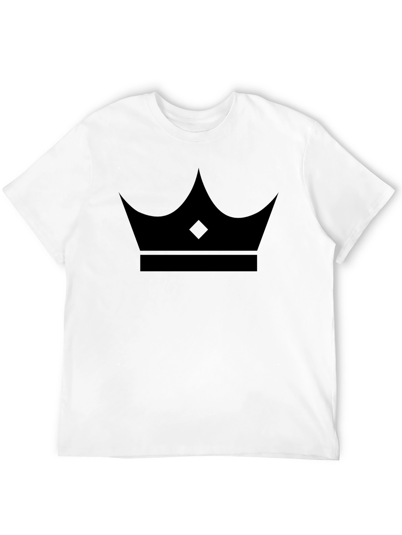 King Crown Graphic Tee - Black Cotton Casual T-Shirt