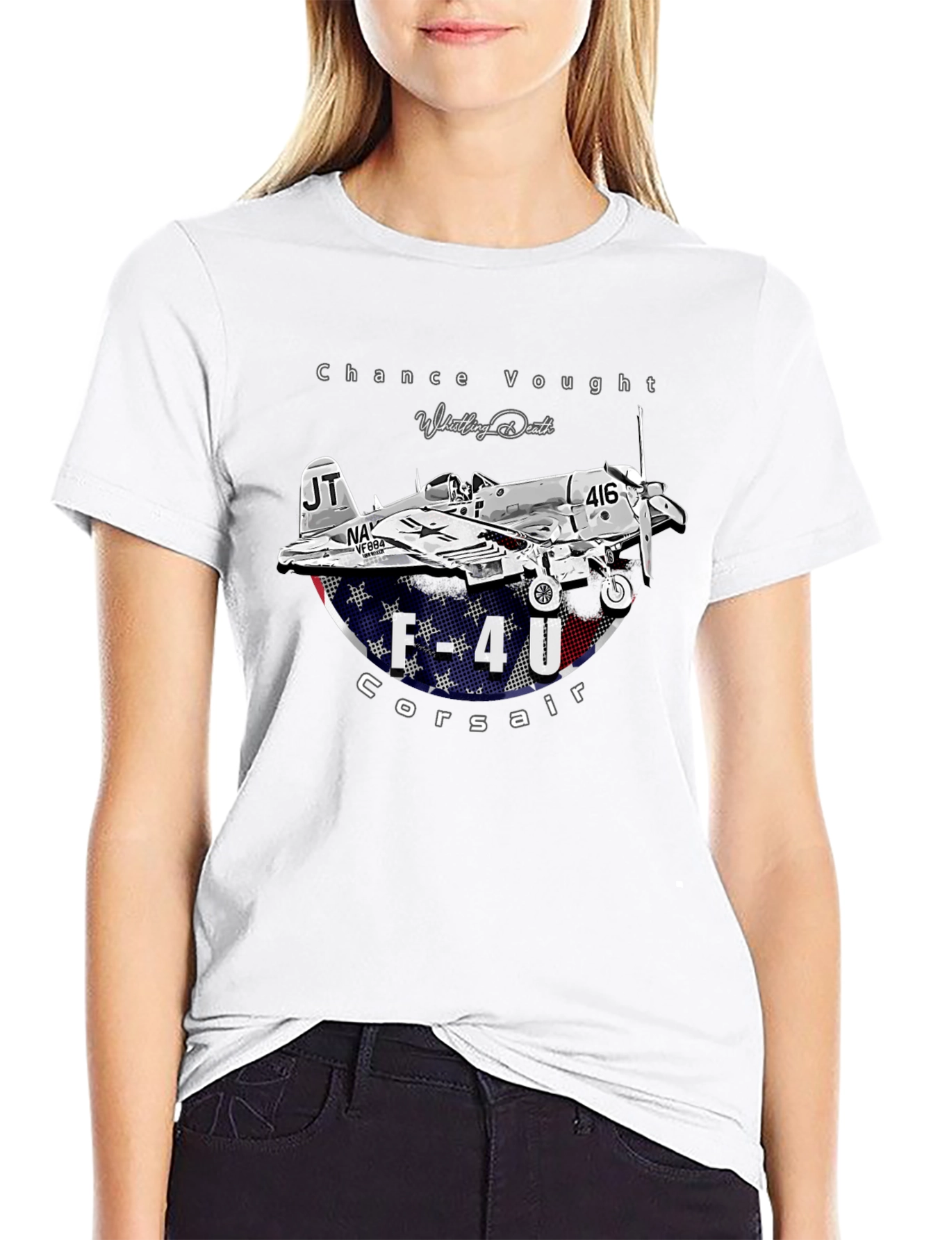 F-4U Corsair Whistling Death Graphic T-Shirt