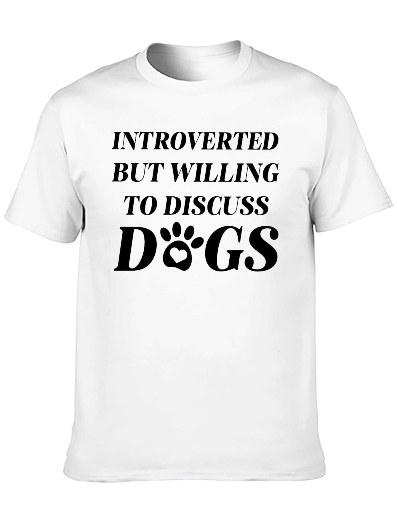 Introverted Dogs Graphic Tee - Unisex Black T-Shirt