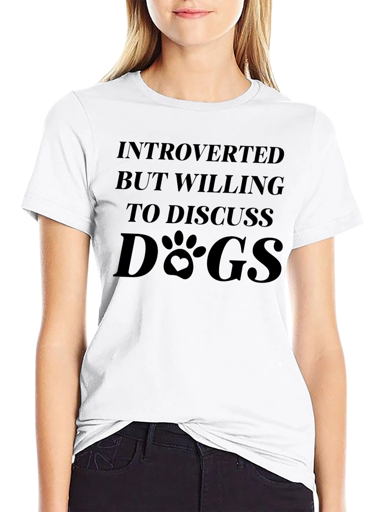 Introverted Dogs Graphic Tee - Unisex Black T-Shirt