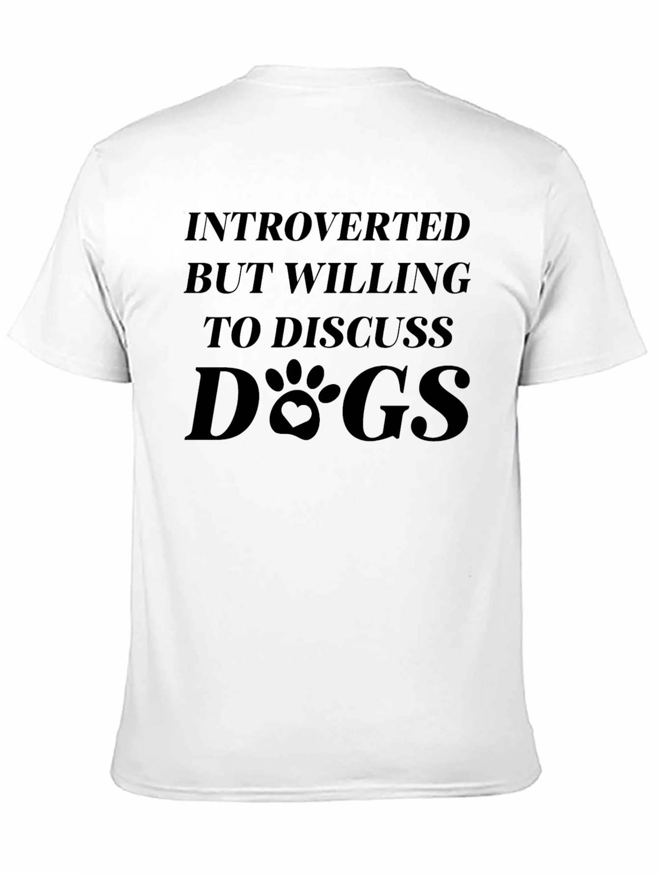 Introverted Dogs Graphic Tee - Unisex Black T-Shirt