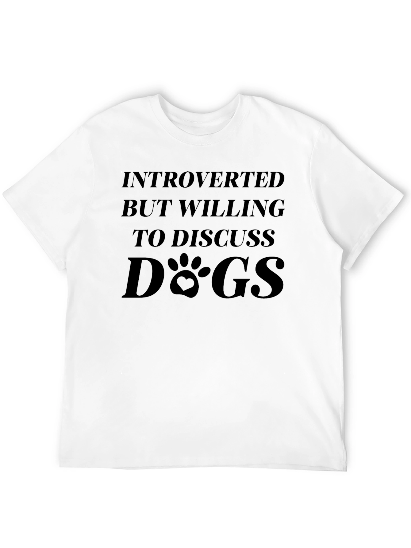 Introverted Dogs Graphic Tee - Unisex Black T-Shirt