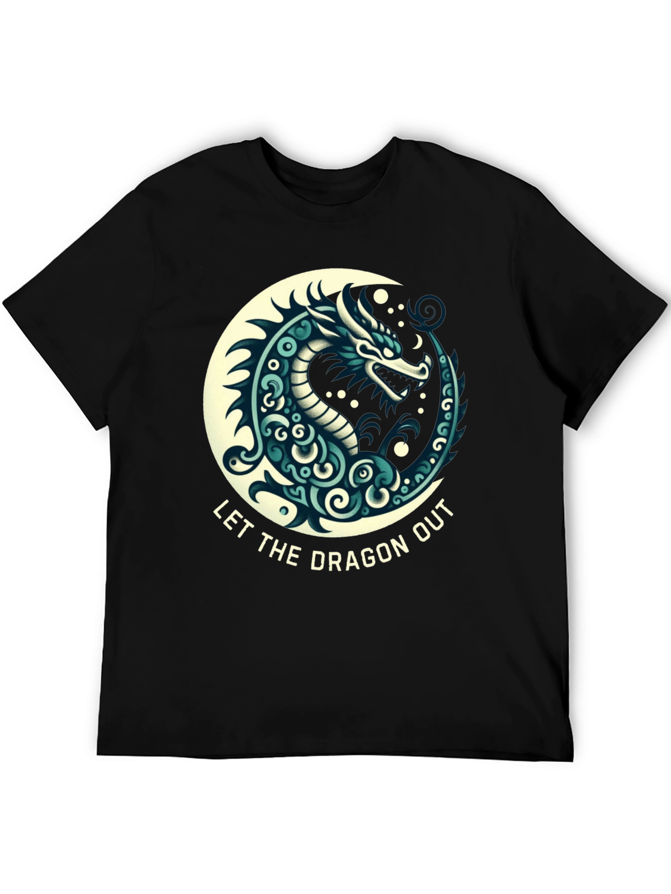 Let The Dragon Out Black T-Shirt