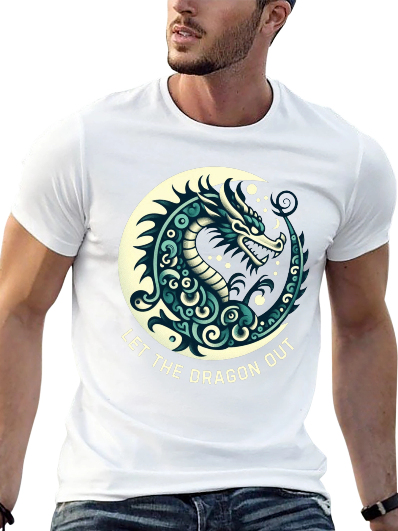 Let The Dragon Out Black T-Shirt