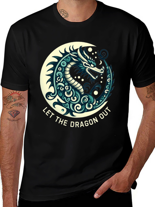 Let The Dragon Out Black T-Shirt