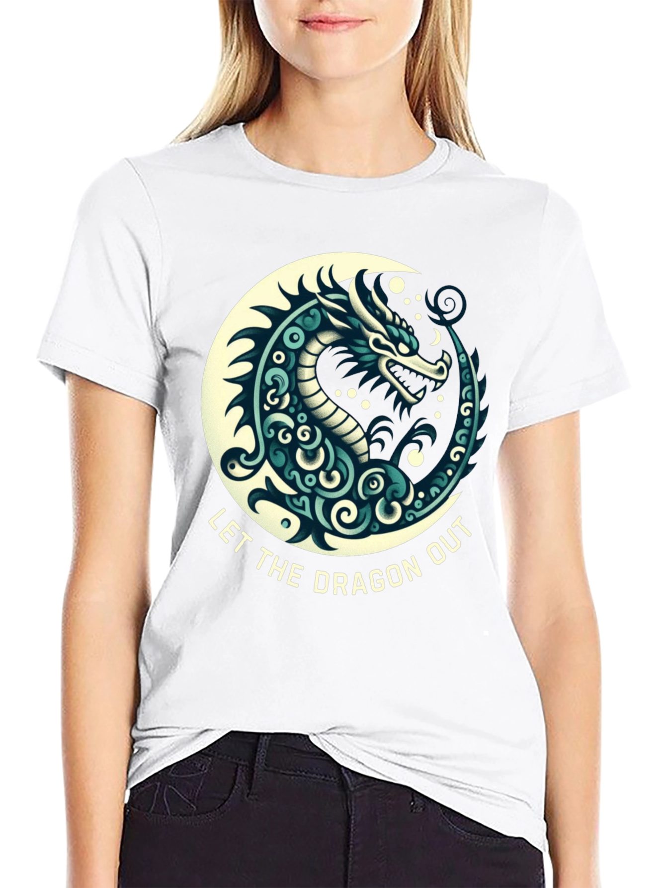 Let The Dragon Out Black T-Shirt