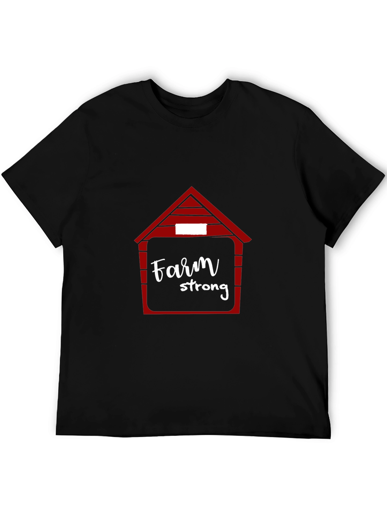 Farm Strong Graphic Tee - Black Crew Neck T-Shirt
